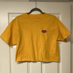 AC/DC Yellow Crop Top